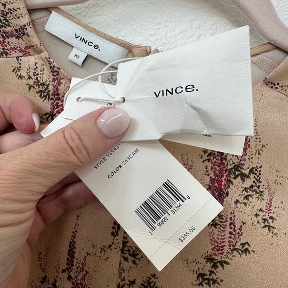 NWT VINCE WISTERIA MOCK NECK BLOUSE SIZE XS - Picture 8 of 10